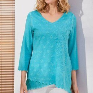 Soft Surroundings | Malolo Embroidered Tunic Top